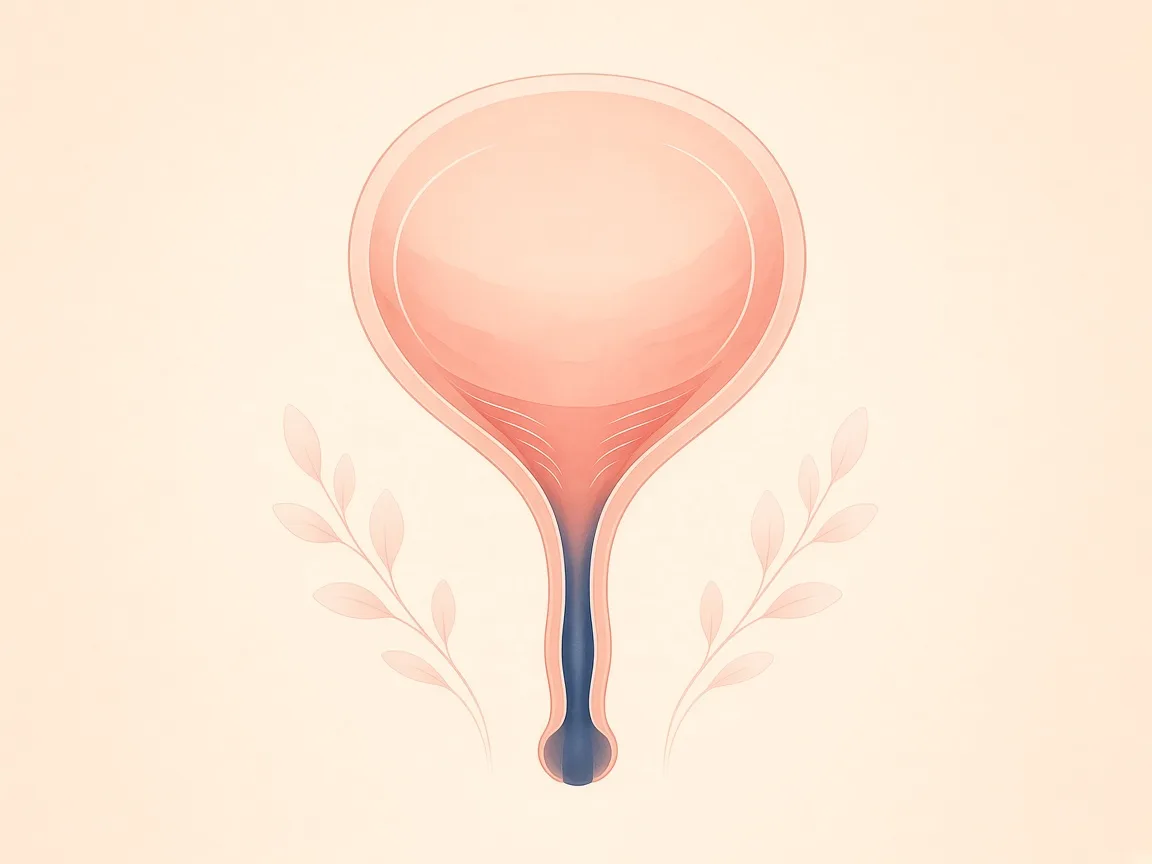 Soft illustration of a woman's bladder