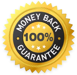 100% money back guarantee seal