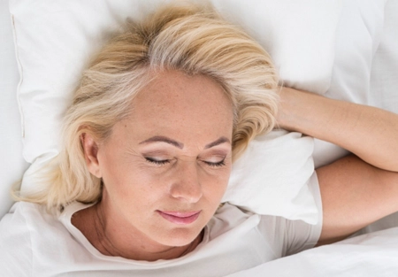 Older woman sleeping peacefully